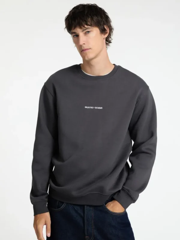SELECTED BRODYRPRYDD SWEATSHIRT Grey Cheap
