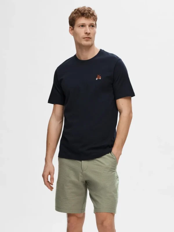 SELECTED BRODYRPRYDD T-SHIRT Blue Fashion