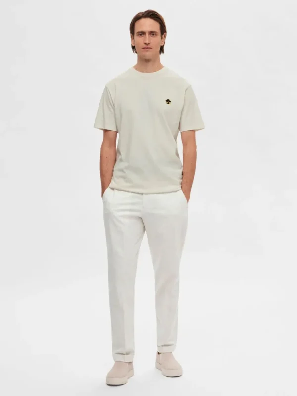 SELECTED BRODYRPRYDD T-SHIRT White Cheap