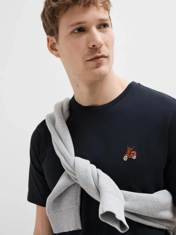 SELECTED BRODYRPRYDD T-SHIRT Blue Fashion