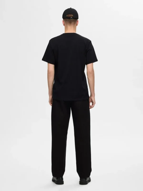 SELECTED BRODYRPRYDD T-SHIRT Black Flash Sale