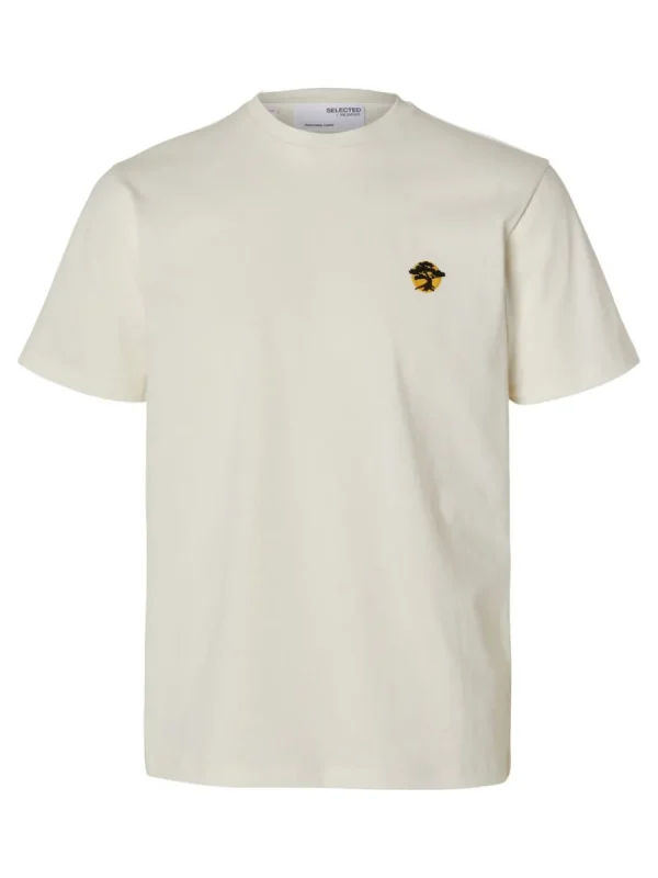 SELECTED BRODYRPRYDD T-SHIRT White Cheap