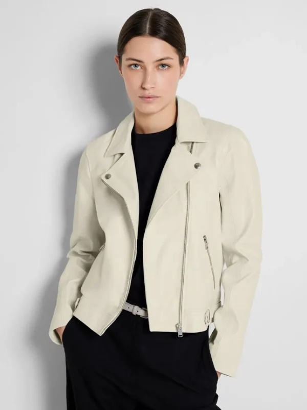SELECTED CLASSIC LÄDERJACKA White Cheap