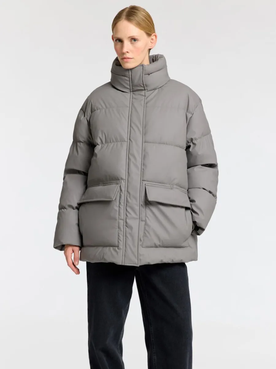 coated_vadderad_jacka_0.webp SELECTED COATED VADDERAD JACKA Grey Cheap
