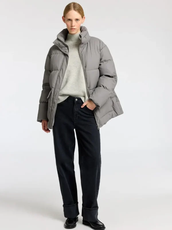 SELECTED COATED VADDERAD JACKA Grey Cheap