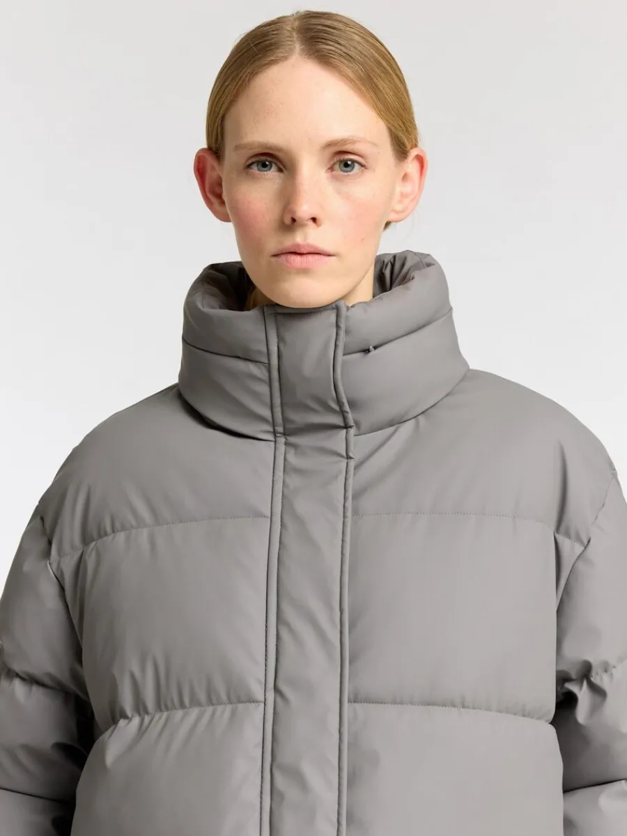 coated_vadderad_jacka_3.webp SELECTED COATED VADDERAD JACKA Grey Cheap