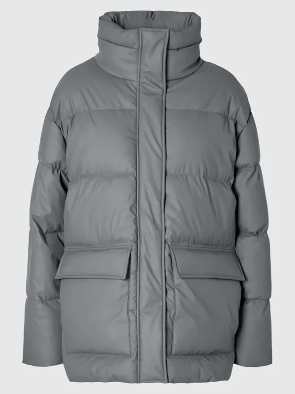 SELECTED COATED VADDERAD JACKA Grey Cheap