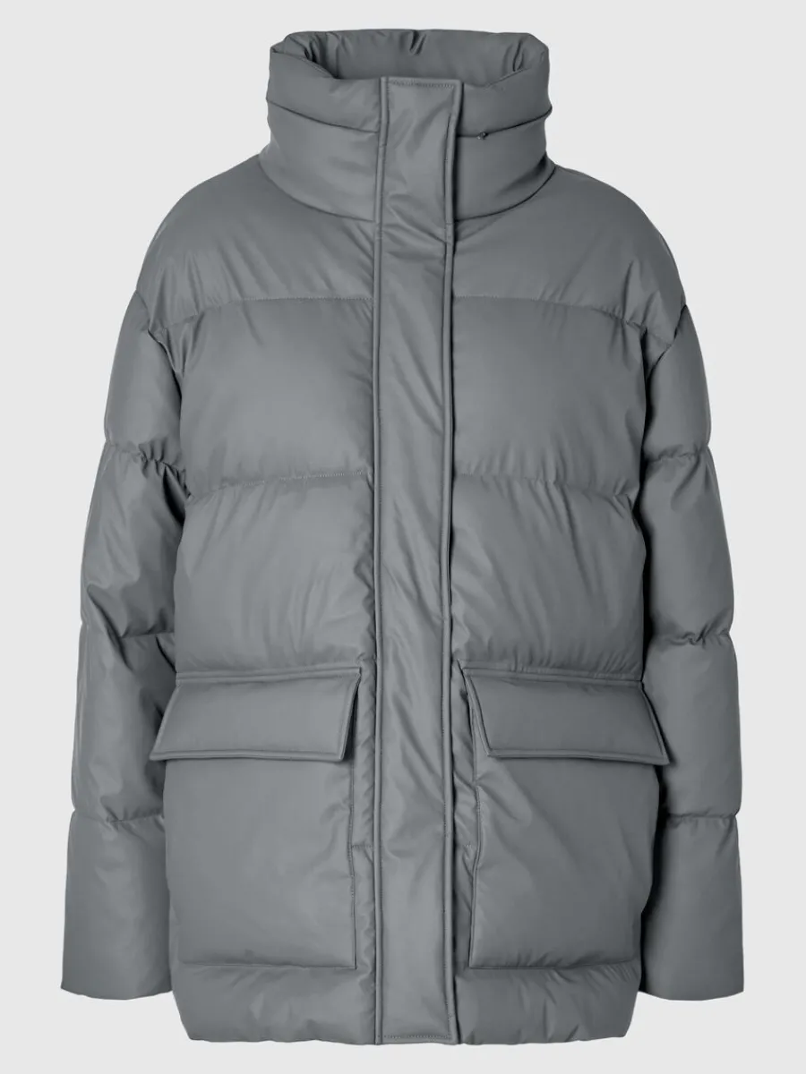 coated_vadderad_jacka_5.webp SELECTED COATED VADDERAD JACKA Grey Cheap
