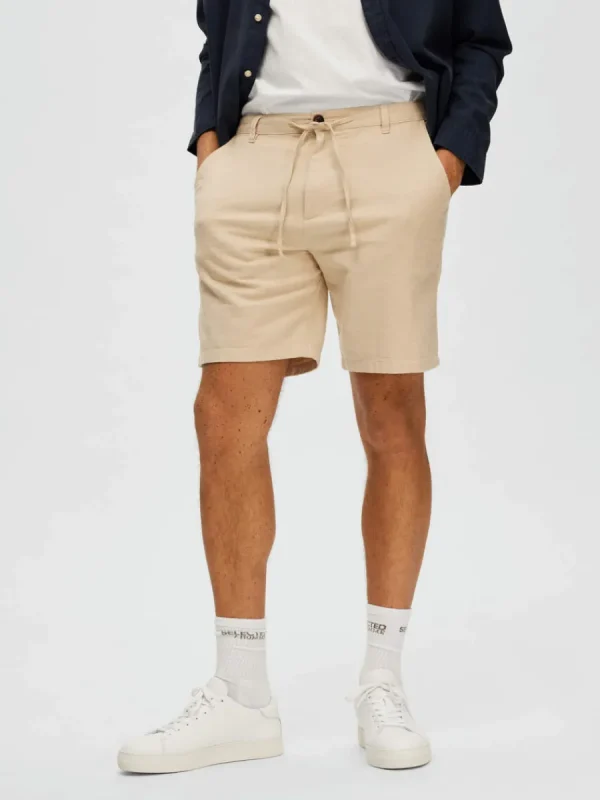 SELECTED COMFORT FIT SHORTS Beige Cheap