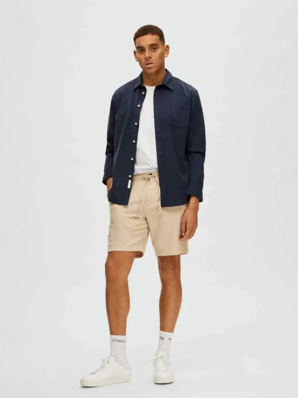 SELECTED COMFORT FIT SHORTS Beige Cheap