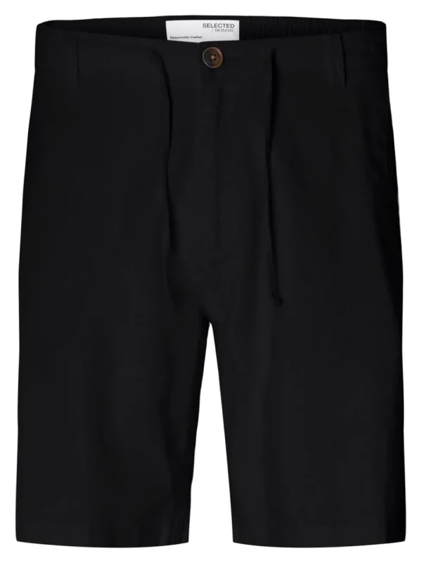 SELECTED COMFORT FIT SHORTS Black Fashion