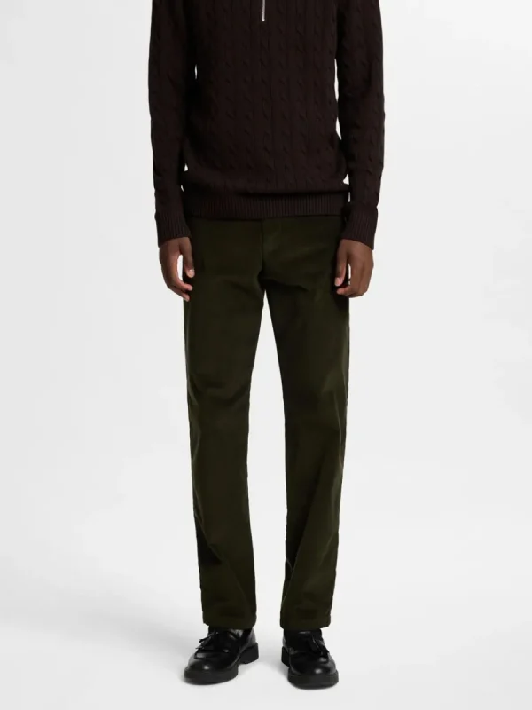 SELECTED CORDUROY RAKA BYXOR Green Online