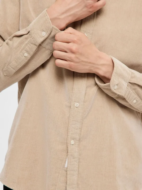 SELECTED CORDUROY SKJORTA Beige Outlet