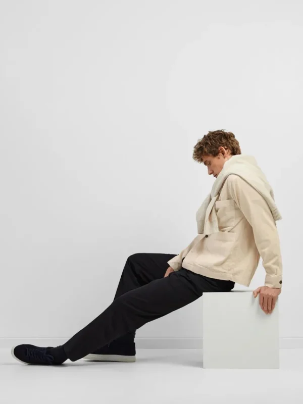 SELECTED CORDUROY ÖVERSKJORTA Beige New