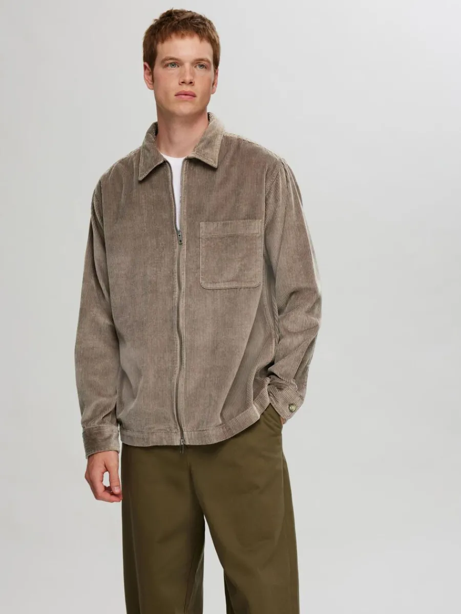 corduroy_verskjorta_3-1.webp SELECTED CORDUROY ÖVERSKJORTA Brown Cheap