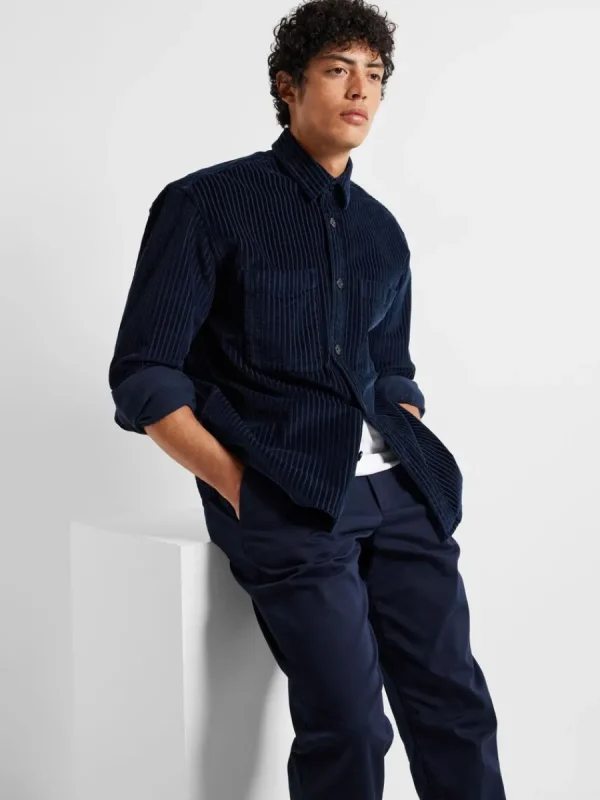 SELECTED CORDUROY ÖVERSKJORTA Blue Online