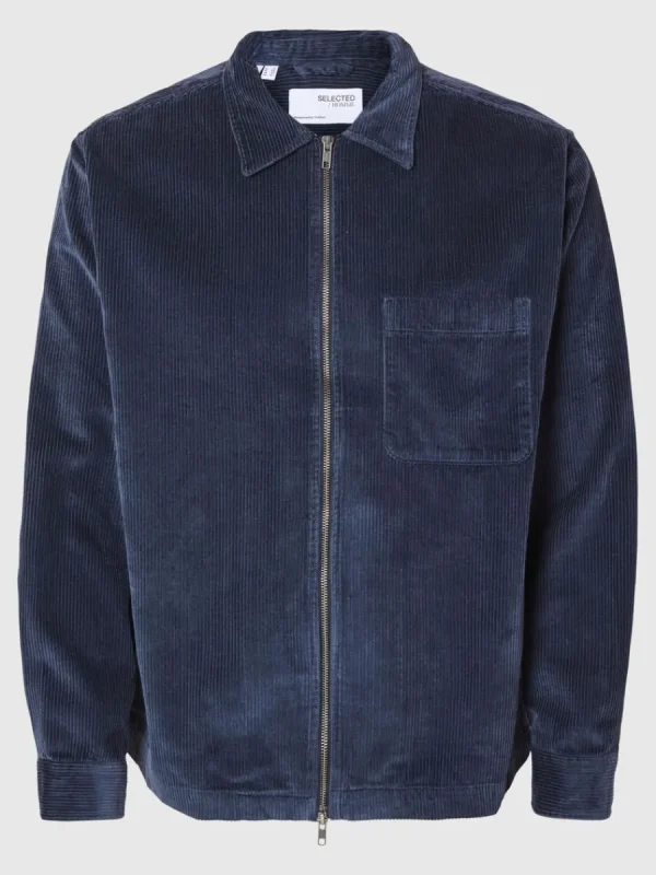 SELECTED CORDUROY ÖVERSKJORTA Blue Store