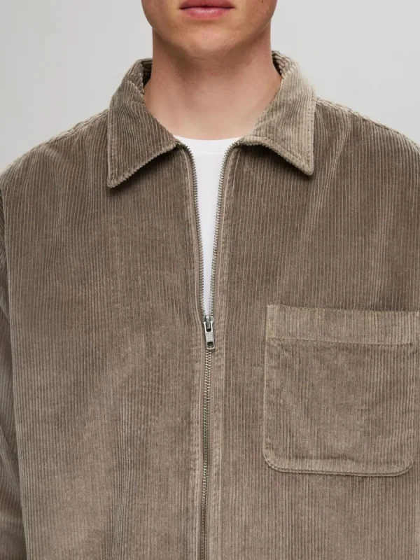 SELECTED CORDUROY ÖVERSKJORTA Brown Cheap