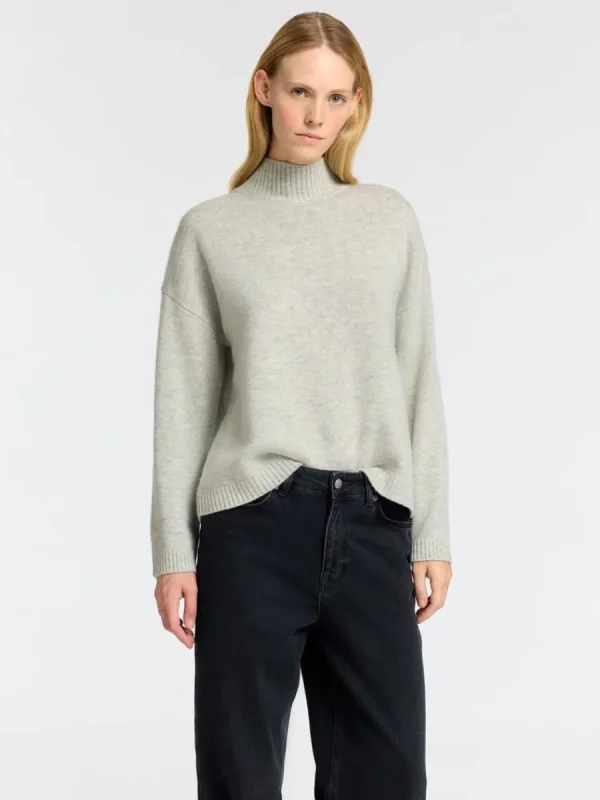 SELECTED CUELLO ENROLLADO STICKAD TRÖJA Grey Fashion