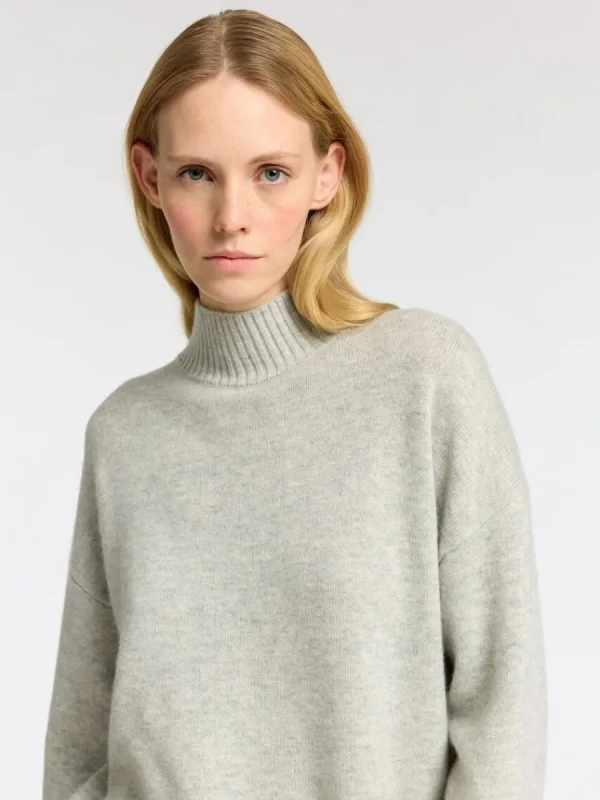 SELECTED CUELLO ENROLLADO STICKAD TRÖJA Grey Fashion