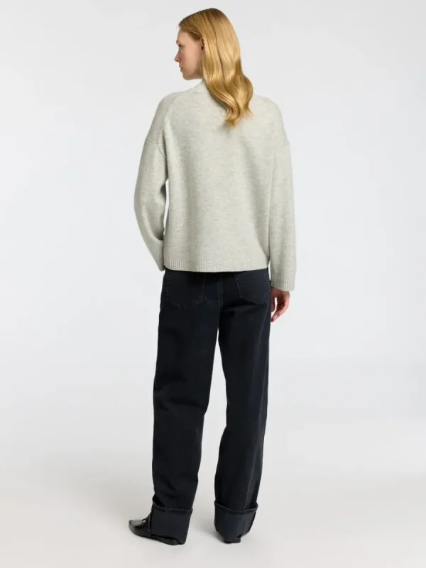 SELECTED CUELLO ENROLLADO STICKAD TRÖJA Grey Fashion