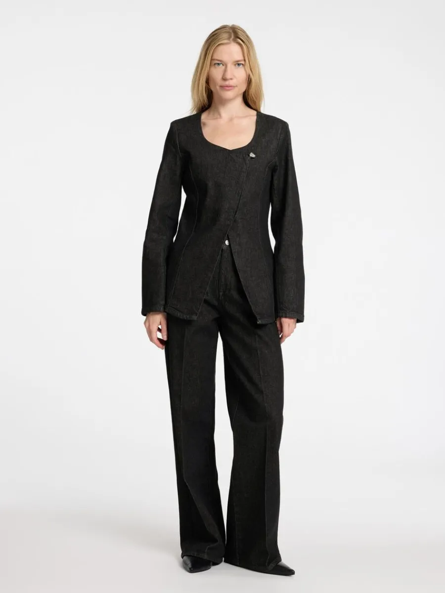 denim_kavaj_1.webp SELECTED DENIM KAVAJ Black Clearance