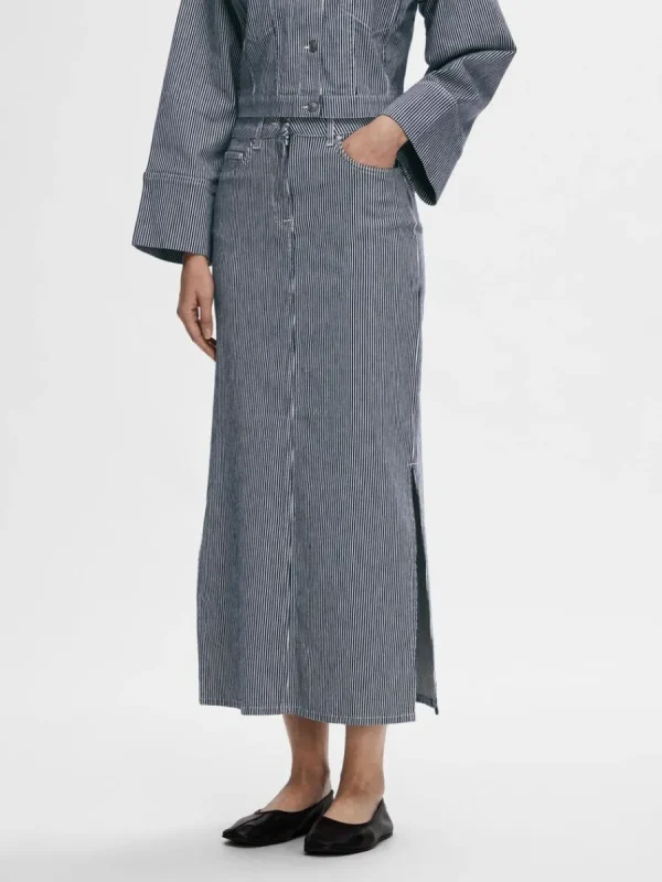 SELECTED DENIM MAXIKJOL Blue Sale
