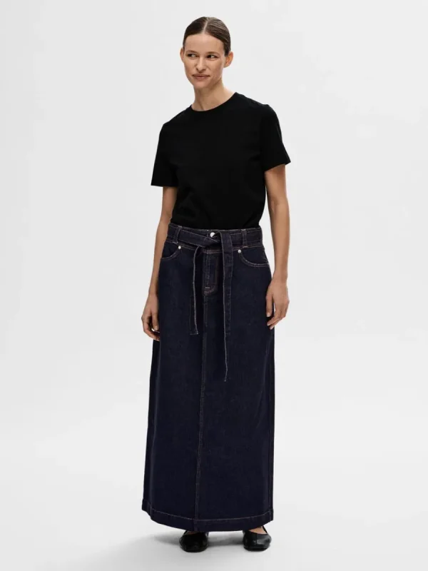 SELECTED DENIM MAXIKJOL Blue Discount