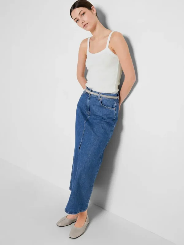SELECTED DENIM MAXIKJOL Blue Fashion