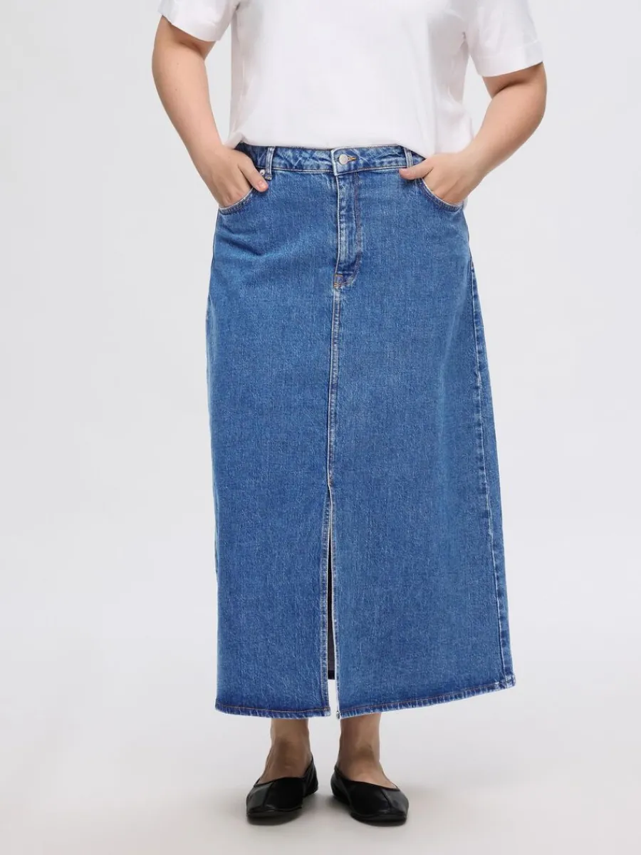 denim_midikjol_0-1.webp SELECTED DENIM MIDIKJOL Blue Best Sale