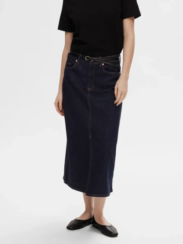 SELECTED DENIM MIDIKJOL Blue Best Sale