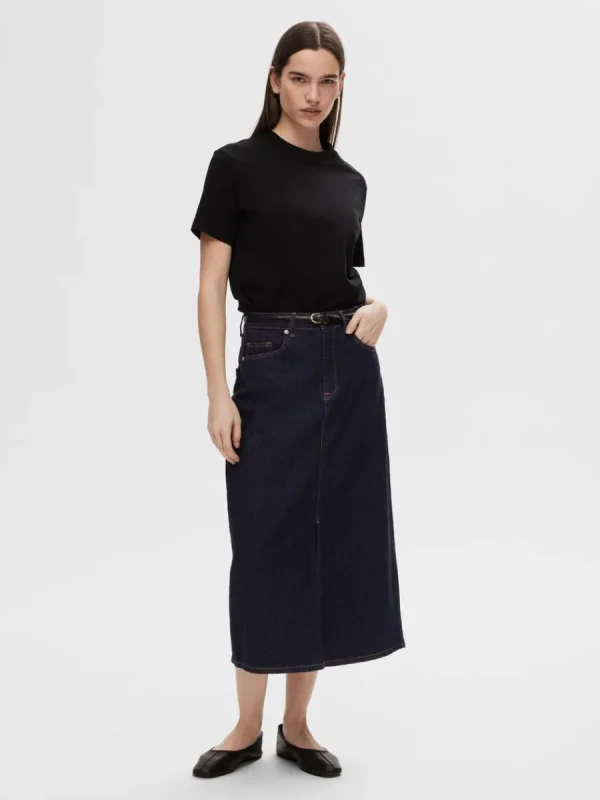 SELECTED DENIM MIDIKJOL Blue Best Sale