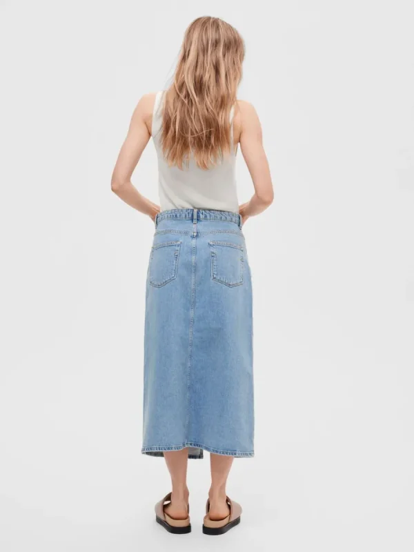 SELECTED DENIM MIDIKJOL Blue Best Sale