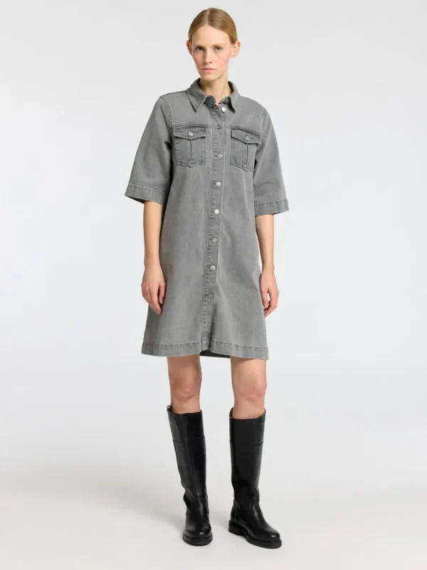 SELECTED DENIM MIDIKLÄNNING Grey Cheap