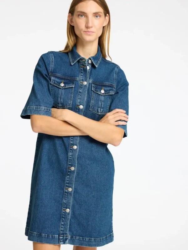 SELECTED DENIM MIDIKLÄNNING Blue Cheap