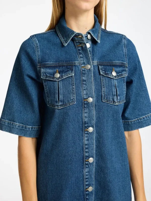 SELECTED DENIM MIDIKLÄNNING Blue Cheap