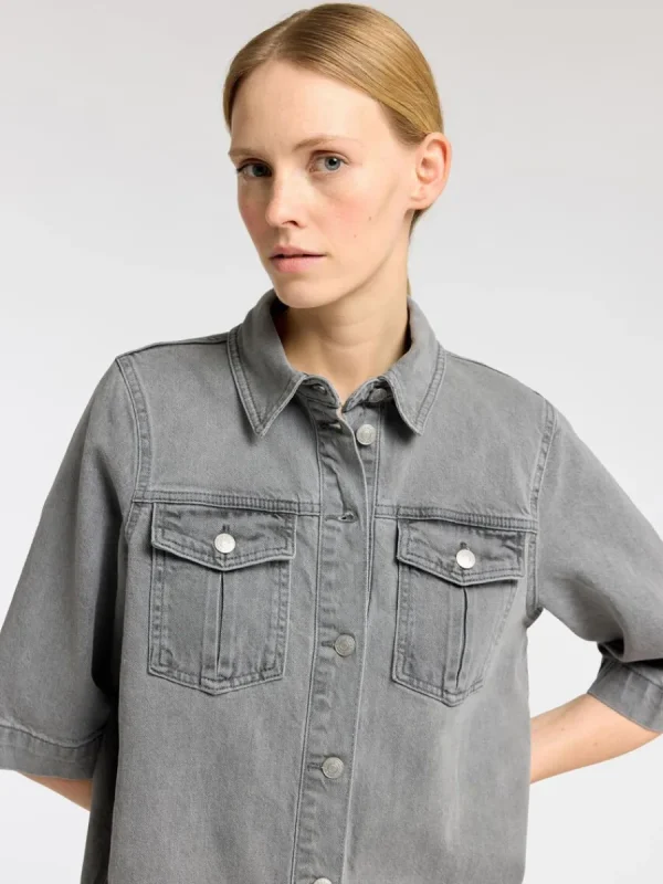 SELECTED DENIM MIDIKLÄNNING Grey Cheap