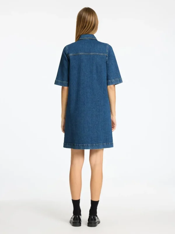 SELECTED DENIM MIDIKLÄNNING Blue Cheap