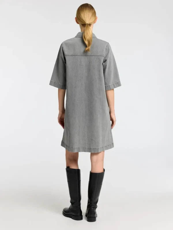 SELECTED DENIM MIDIKLÄNNING Grey Cheap