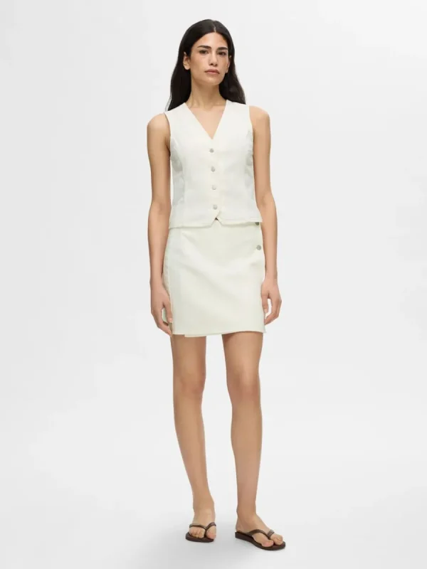 SELECTED DENIM VÄST White Flash Sale