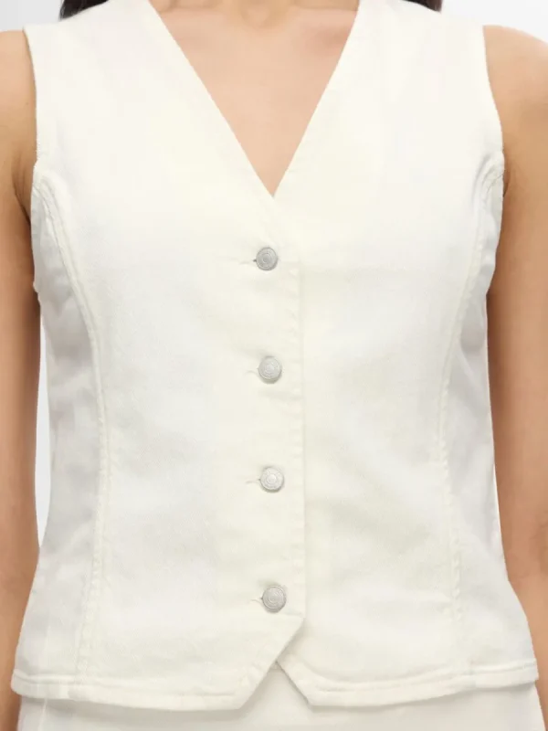 SELECTED DENIM VÄST White Flash Sale