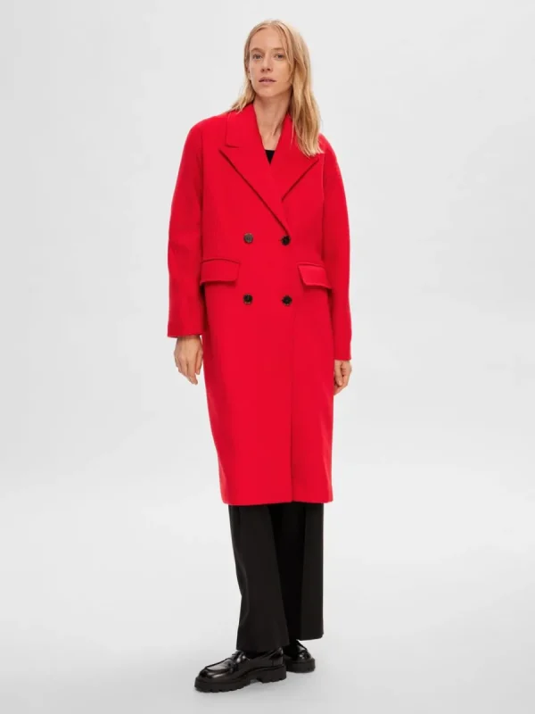 SELECTED DUBBELKNÄPPT KAPPA Red Online