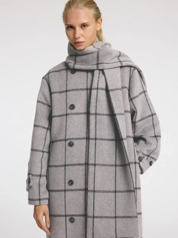 SELECTED DUBBELKNÄPPT KAPPA Grey Discount