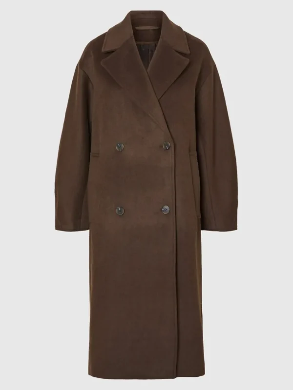SELECTED DUBBELKNÄPPT KAPPA Brown Outlet