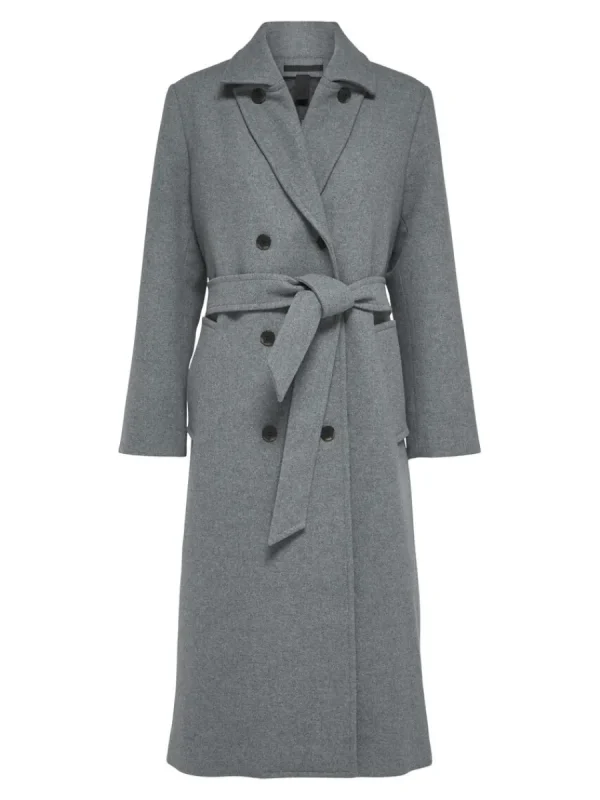 SELECTED DUBBELKNÄPPT KAPPA Grey Outlet