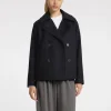 SELECTED DUBBELKNÄPPT KORT JACKA Black Hot