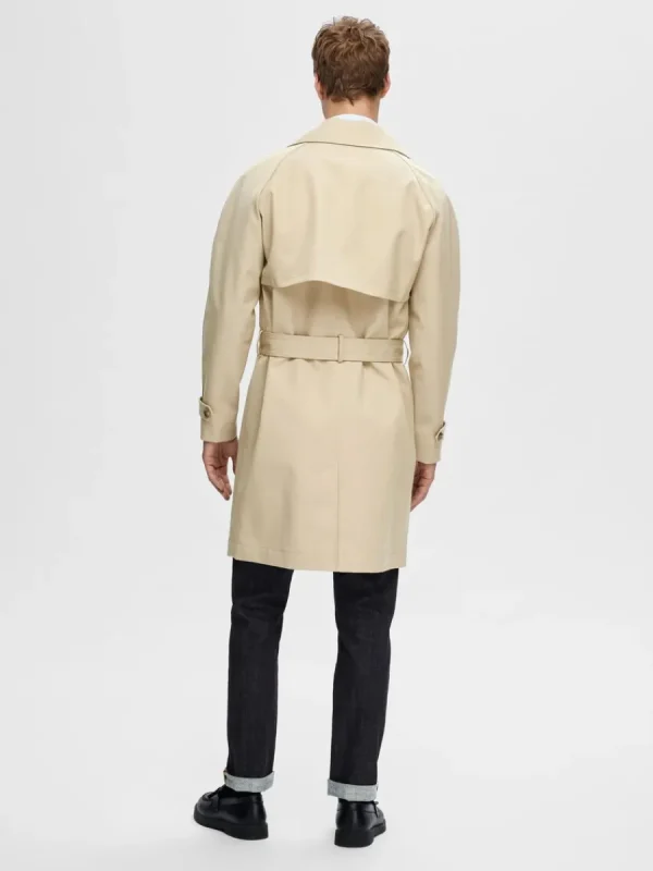 SELECTED DUBBELKNÄPPT TRENCHCOAT Beige Shop
