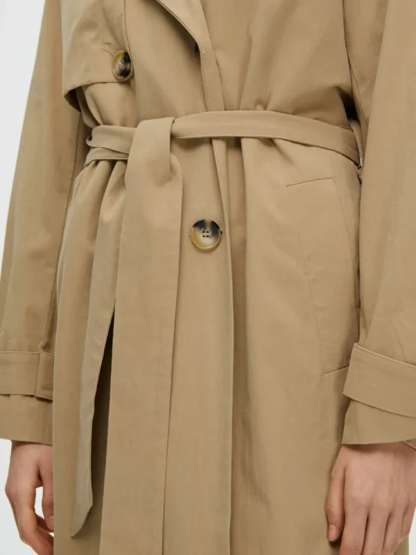 SELECTED DUBBELKNÄPPT TRENCHCOAT Brown Store