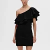 SELECTED ENAXLAD KORT KLÄNNING Black Flash Sale