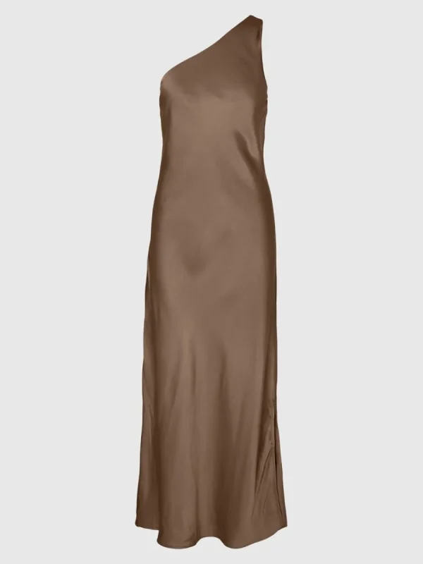 SELECTED ENAXLAD MAXIKLÄNNING Brown Online